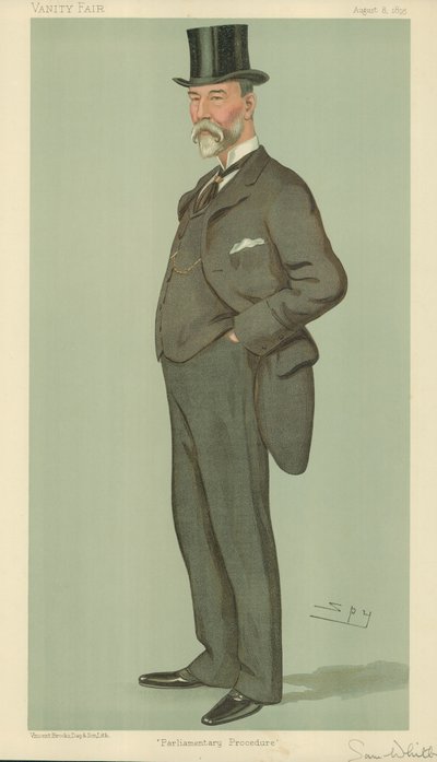 Herr Samuel Whitbread, Parlamentsverfahren, 8. August 1895, Vanity Fair Karikatur von Leslie Matthew Ward